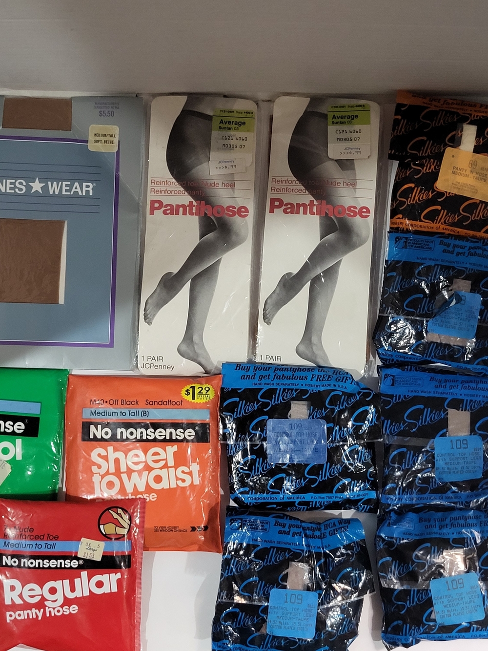 Pantyhose Hosiery Mixed Colors & Brands Vintage Medium To Tall Lot Of 12